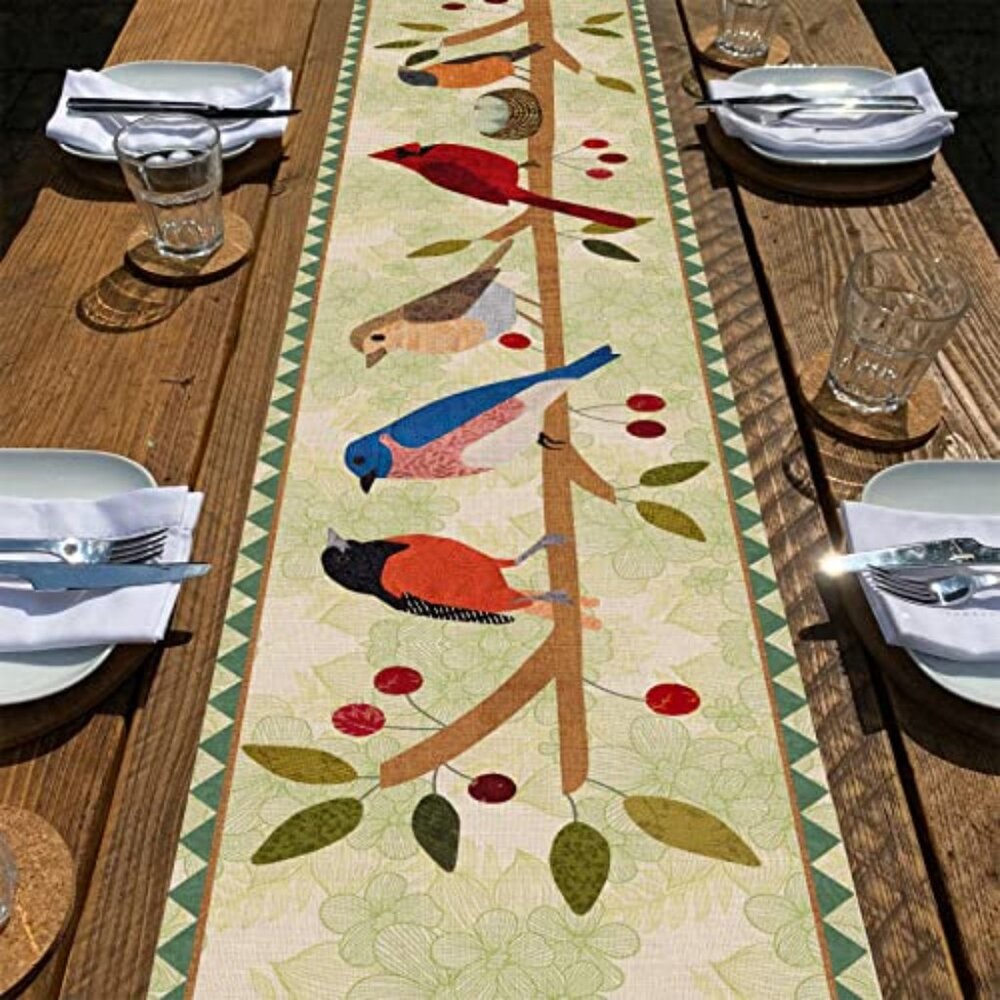 Summer‎ Birds Tree Branches Table Runner